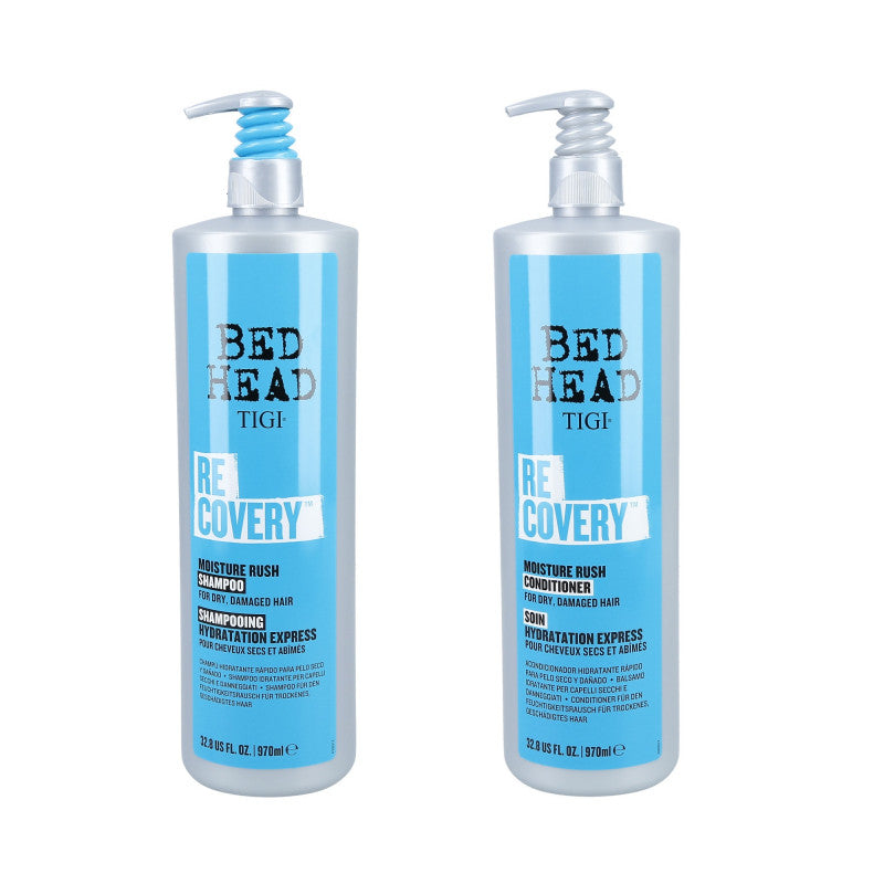 TIGI BED HEAD RECOVERY Zestaw do włosów zniszczonych Szampon 970 ml + Odżywka 970 ml